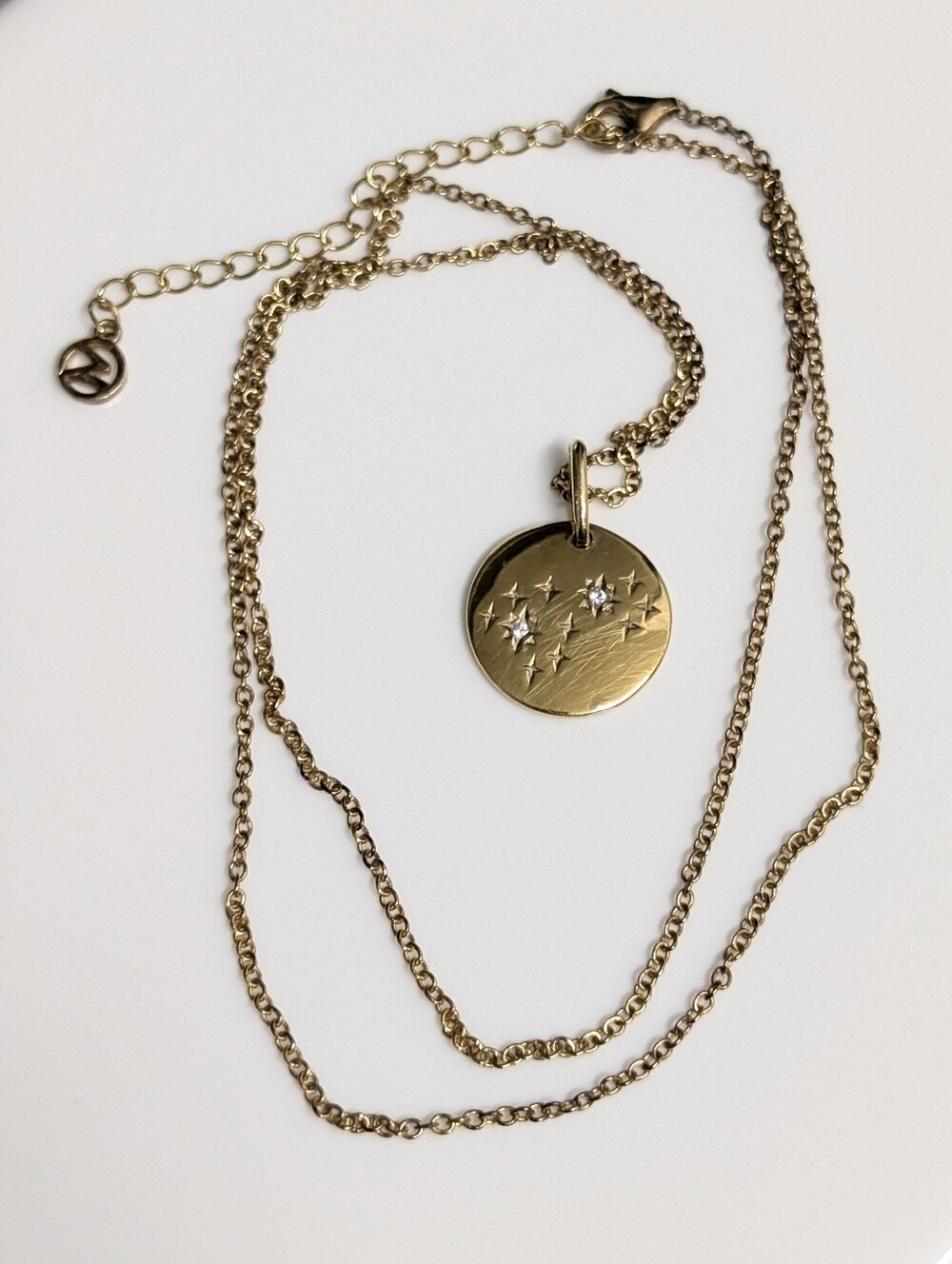 Mejuri 18k Gold Vermeil 925 Sterling Silver Celestial Disc Pendant Necklace - Picture 5 of 5